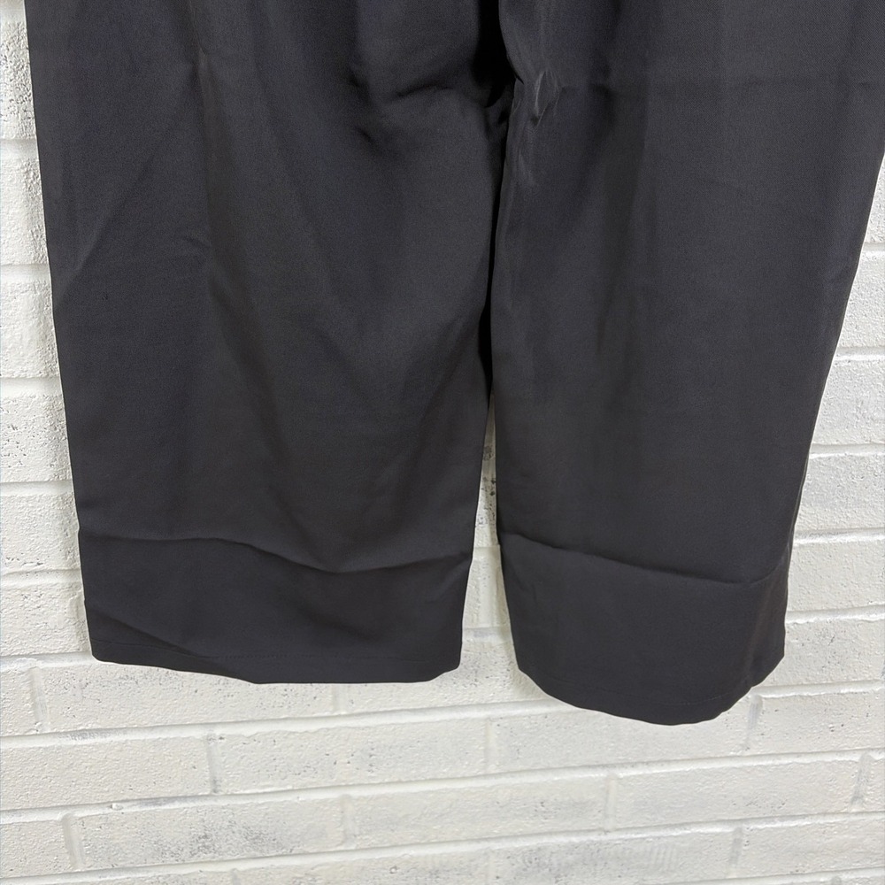 Halara Pants Womens Petite L Black Pleated Wide Leg Pockets Career - Picture 7 of 13